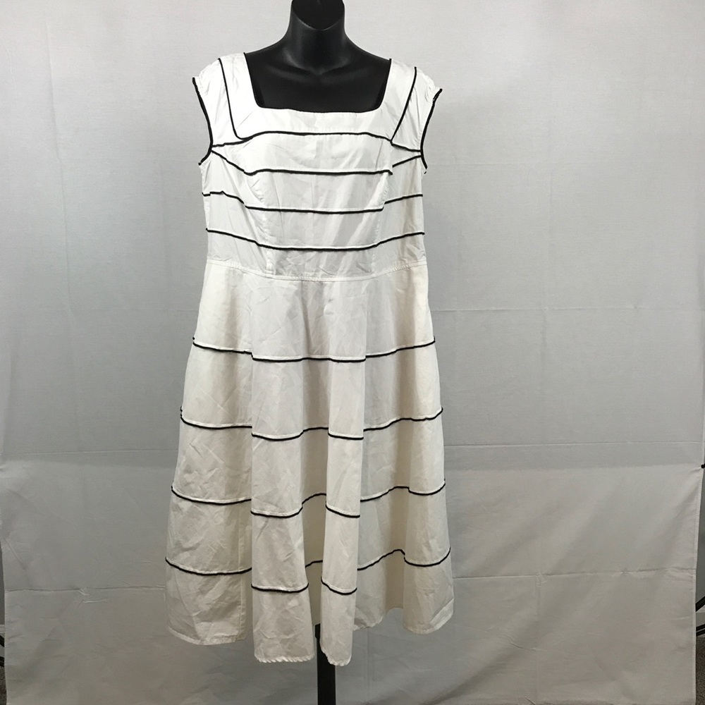 Gently Used Eshakti Fit and Flare White Dress!